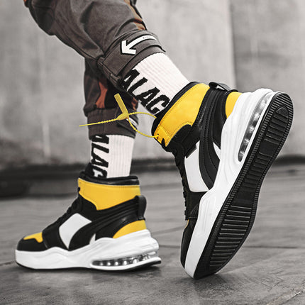 2023 new men's board shoes cross-border plus size high-top air cushion trendy men's shoes fashion combat sneaker basketball shoes