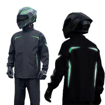 Raincoat and Rain Pants Thickened Rainstorm Suit Raincoat Split Men's Outdoor Cycling Double-Layer Breathable Full-Body Rainstorm Protection