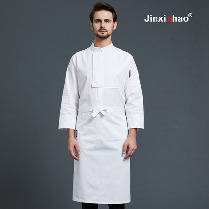 Chef's Half-length Apron Men's Waist Short Rear Kitchen Work Clothes Catering Work Uniform