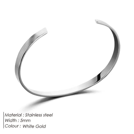St.Delan Cross-Border Popular Accessories Stainless Steel Bracelet European and American Simple Fashion Open Design Men's Batch