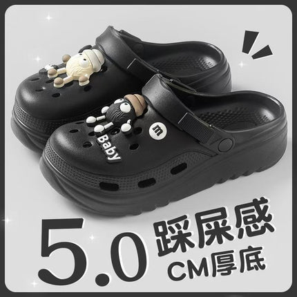 25 New Styles of Croc Shoes for Women, Summer Casual Fashion, Thick Soles for Going Out, Versatile, Non-Slip, Comfortable and Breathable, Men's Wholesale Cartoon