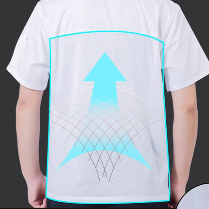 Breathable Chef Work Clothes Summer Men's Short-sleeved Thin Restaurant Restaurant Hotel Restaurant Canteen Kitchen Clothing Women