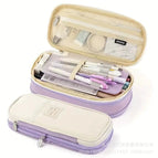 Canvas retractable pencil case [purple]