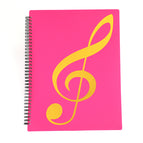 Music sheet folder with notes dark pink / 30 pages (can fit 60 sheets of paper)