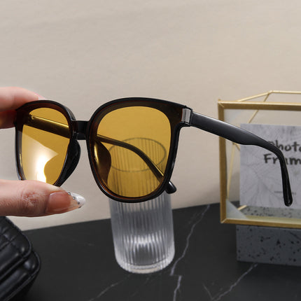 2026 Large Square Frame High-End Sunglasses Korean Style Face-Covering Small Face-Enhancing Sunglasses Anti-Uv Sunglasses for Women
