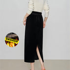 Black plus velvet (regular) (skirt length 85 is suitable for 156-165) / 2xl( 68-75kg )