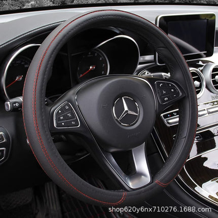 Car Steering Wheel Cover Classic Frosted Leather Perforated Mature Handle Cover 4S Shop Car Factory Cross-Border Wholesale Export