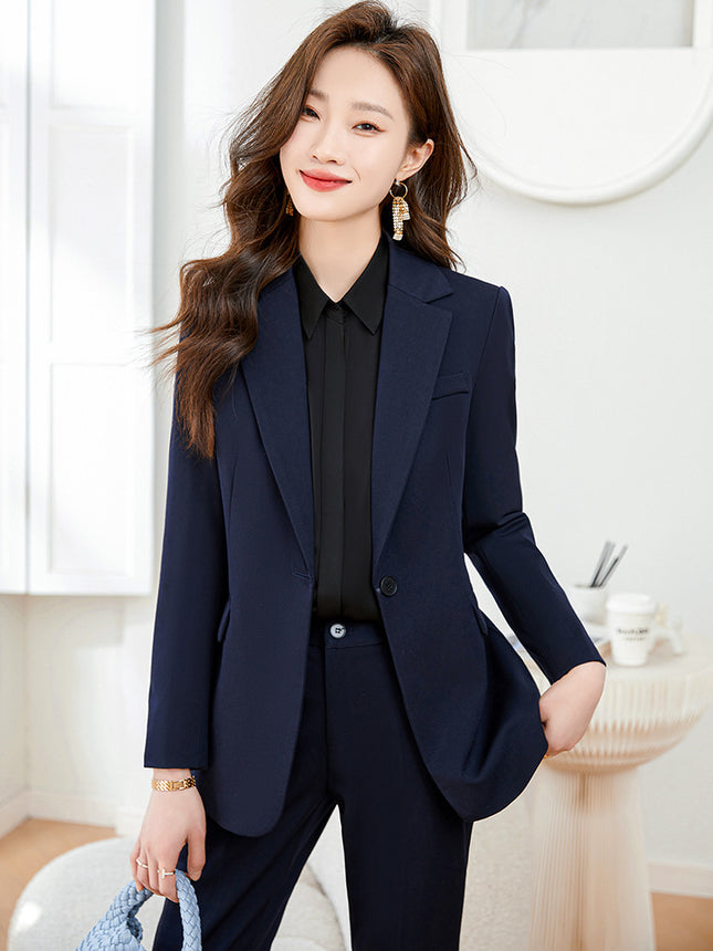 Black suit jacket Women's Spring and Autumn work clothes professional temperament civil servant interview formal wear women's suit suit