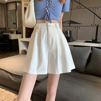 Women's Summer 2025 New Wide-Leg Shorts, Comfortable Pear-Shaped Figure, High-Waisted Slimming Hot Pants