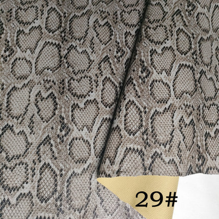 Pu Snakeskin Pattern Leather Fabric, Python Pattern Leather for Bags, Anime Belts, Soft Bags, Headboard Backs, Artificial Leather with Animal Prints