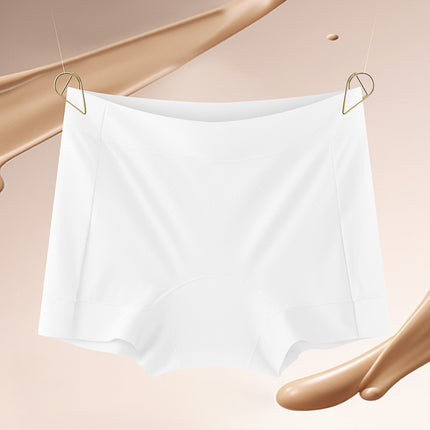 Popular Seamless Liquid Foundation Safety Shorts for Women, Anti-Exposure Two-In-One with Added Crotch, Mid-Waist Invisible Comfortable Breathable Boxer Shorts