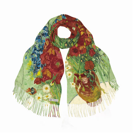 Winter French Van Gogh oil painting series bottle Daisy cashmere-like all-match long scarf scarf shawl warm scarf