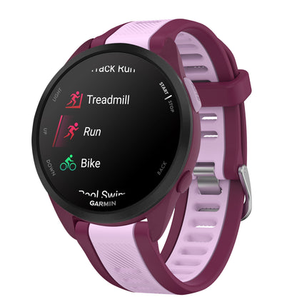 For Jiaming Forerunner 165 Silicone Two-Tone Strap Garmin 245 Venu SQ Replacement Wristband