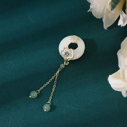 Antique Cheongsam National Tide Wind Pressure Break Elegant Pendant Brooch Hanfu Tea Clothing Tassel Retro Chinese Makeup Accessories Women