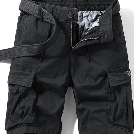 Cargo Shorts Men Summer Outdoor Army Green Loose Casual Sports Knee-Length Pants Outdoor Cotton Multi-Pocket Versatile Men