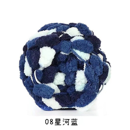 Big ball ball coarse wool round thread loop crochet sofa cushion carpet cushion handmade DIY woven material bag