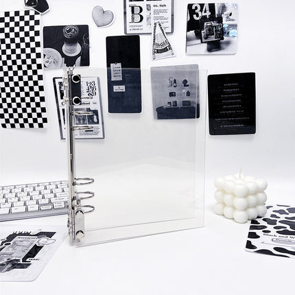 A5 hand ledger diy detachable binder 6 hole acrylic loose-leaf book HD transparent notebook shell wholesale