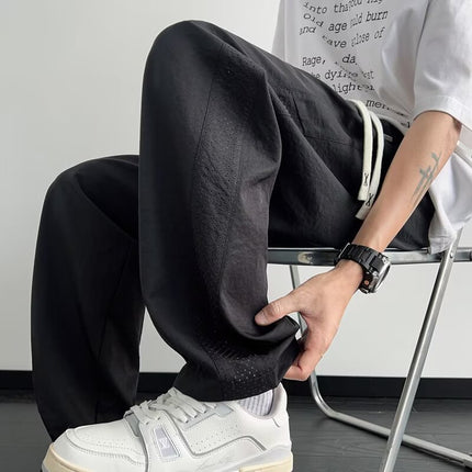 American Retro Niche Design Men's Loose Casual Pants Spring and Autumn Fashion Trendy Wide-Leg Slimming Sports Trousers