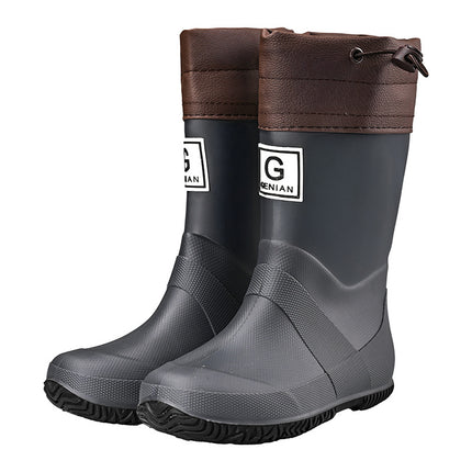 C200 Cross-Border High-Top Foldableing Water Shoes Women's Outdoor Camping Style Couple Rain Boots Soft Sole Comfortable Waterproof Work Shoes