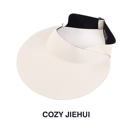 Traceless Sunscreen Hat Women's Foldable Empty Top Hat Summer Anti-UV Big Brim Sun Hat Student Sun Hat