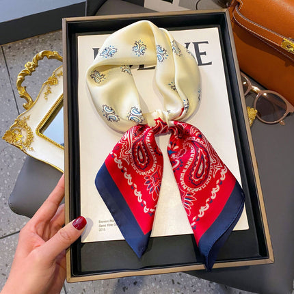 70cm Imitation Silk Square Scarf Fashion All-match Silk Scarf Professional Scarf Korean Style Neck Protection Scarf Decorative Small Square Scarf