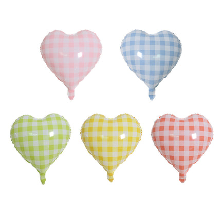 2026 New Year's Eve 18inch Aluminum Foil Heart Balloons Floating Set - Peace, Joy, Happy Birthday Theme