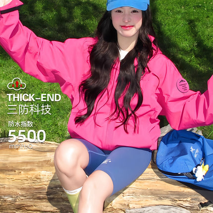 Luotuo Same Style Rose Red Jacket for Women 2025 New Outdoor Windproof Three-In-One Super Nice Little Jacket