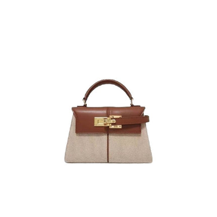 [Cross-border] jwpei ladder bag portable high-end fashion Kelly bag simple shoulder messenger bag leather women's bag