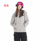 Light gray-cotton terry hooded sweatshirt / S