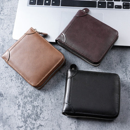 Factory wholesale men's driver's license card set European and American fashion cross-border multi-functional zipper coin purse multi-card card bag