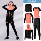 Orange five-piece suit (long sleeves + short sleeves + jacket + single trousers + shorts) / Size 22 (about 120cm, about 20kgcm)