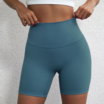 Wholesale Women's Slim Yoga Riding Shorts Sanding High Elastic Sports Fitness Quarterpants Inside Pocket Short
