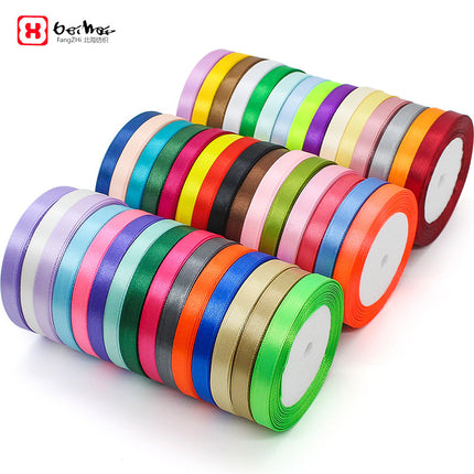 1cm Ribbon Gift Packaging Ribbon Cake Baking Gift Box Ribbon Wedding Decoration Cross-border Ribbon Wholesale