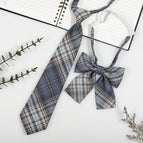 Sea plaid (tie + collar flower)