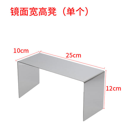 Factory direct supply stainless steel shoe rack shoe bag display shelf window shoe bag high and low display rack jewelry bracket
