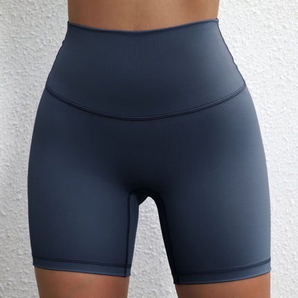 Wholesale Women's Slim Yoga Riding Shorts Sanding High Elastic Sports Fitness Quarterpants Inside Pocket Short