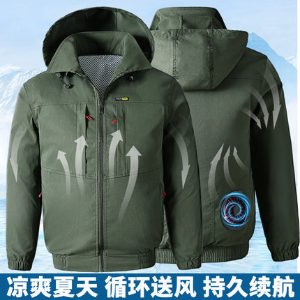 Summer Cooling Air-Conditioned Clothing, Heatstroke Prevention and Cooling, Construction Site Workers' Labor Protection Workwear, Same Style Outdoor Welder Clothing for Men and Women