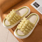 222 yellow [linen absorbs sweat - long-lasting wear and dryness] / 36/37—women’s style