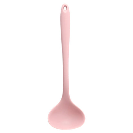 Silicone Soup Spoon Food Grade Long Handle Household Large Soup Spoon High Temperature Resistant Mini Porridge Spoon Frying Spoon Non-stick Cooking Pan Spoon
