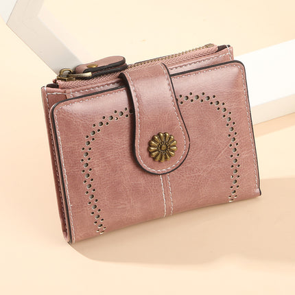 Anti-theft Brush Wallet Women's 2025 New Wax Wallet Multi-card Coin Purse European and American Women's Short Wallet