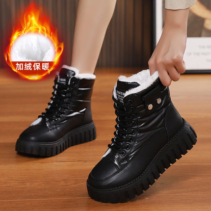 High-Top Dad Shoes for Women, Popular Model, 2026 Winter New Style, Fleece-Lined and Thickened Cotton Shoes, Casual Sports Shoes Zy-12297