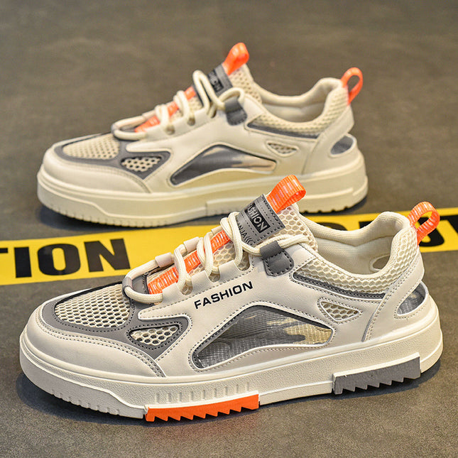 Sandals Men's Summer 2024 New Hollow Mesh Sports Baotou Mesh Shoes Teenagers Breathable Deodorant Beach Outerwear