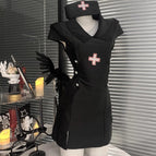 Black nurse uniform [including dress + headband] / S