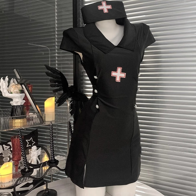 Halloween Sexy Nightgown Nurse Uniform Cos Doctor Role Play Pure Lust Temptation Nightclub Anchor Costume