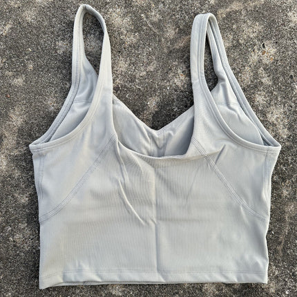 Women's Solid Color U-Shaped Sexy Back Fitness Yoga Training Tight Sports Underwear Breathable Running Vest TANK