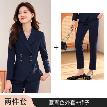 Professional suit Women's High-grade Suit Overskirt Two-piece Set Property Consultant Work Clothes Suit Jacket Jewelry Store Fixture