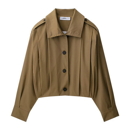 Cross-Border Aliexpress Hot-Selling Zr Women's Clothing, Foreign Trade Women's Clothing Wholesale, New Autumn Women's Clothing, Small Fragrant Pleated Jacket