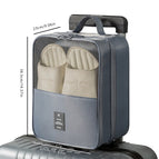Elegant gray extra large new twill material [can hold about 3-4 pairs of shoes above size 42]