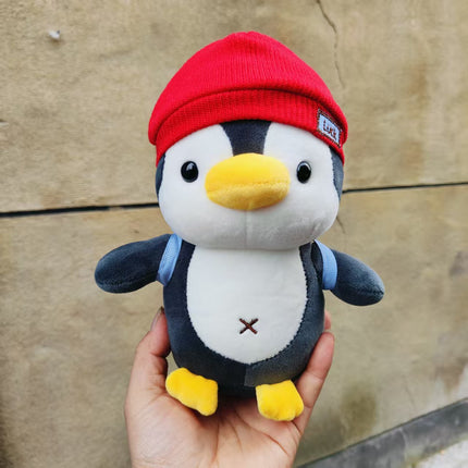 Backpack travel penguin doll plush toy grab doll doll children's day female birthday gift items wholesale