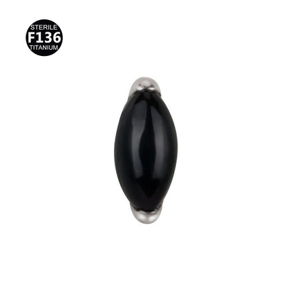 F136 titanium alloy natural stone 0.9 teeth horse eye puncture lip ear nail tongue nail foreign trade hot factory in stock wholesale